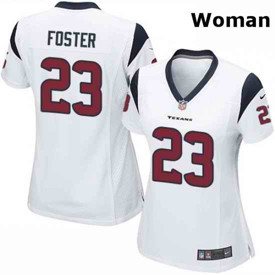 Womens Nike Houston Texans 23 Arian Foster Game White NFL Jersey